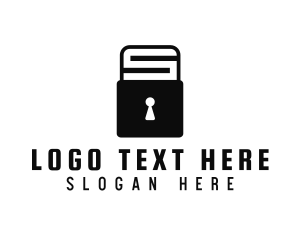 Black - Keyhole Padlock Letter S logo design