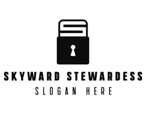 Keyhole Padlock S logo design