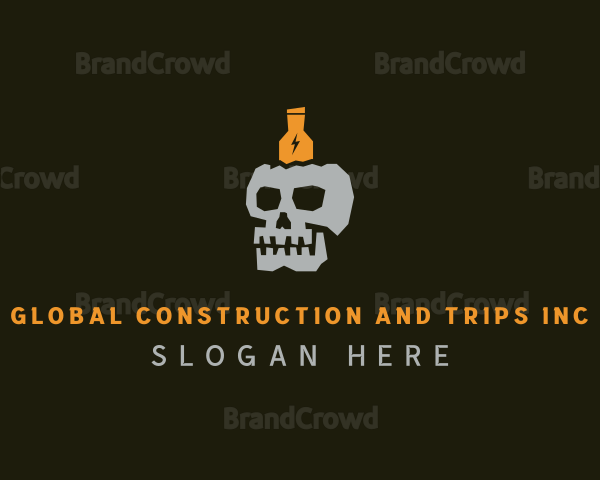 Bottle Skull Pub Logo