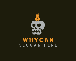 Bottle Skull Pub Logo
