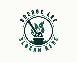 Shovel Garden Planting Logo