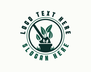 Shovel Garden Planting Logo