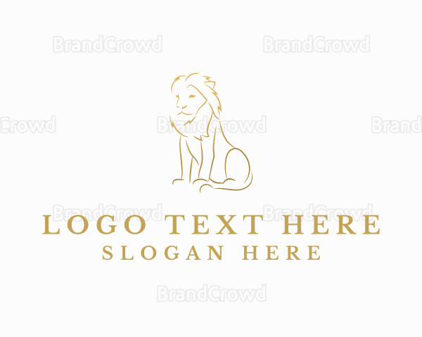 Minimalist Lion Animal Logo
