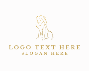 Feline - Minimalist Lion Animal logo design