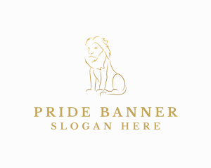 Minimalist Lion Animal logo design