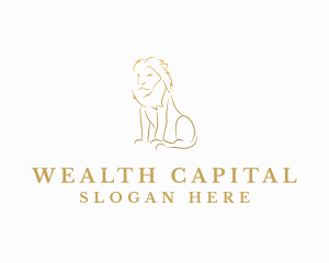 Minimalist Lion Animal logo design