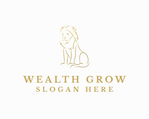 Minimalist Lion Animal logo design