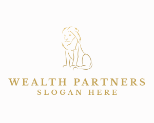 Minimalist Lion Animal logo design