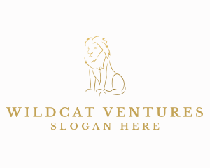 Minimalist Lion Animal logo design