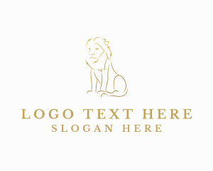 Power - Minimalist Lion Animal logo design