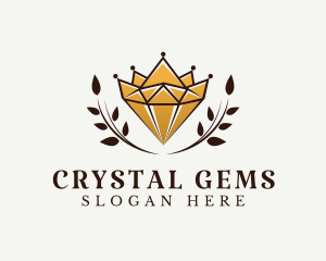 Luxury Crown Jewelry Diamond logo design