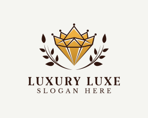 Luxury Crown Jewelry Diamond logo design