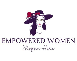 Glamour Hat Lady logo design