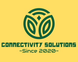 Wireless - Green Wireless Tech Plant logo design