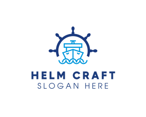 Helm - Marine Boat Ship Helm logo design