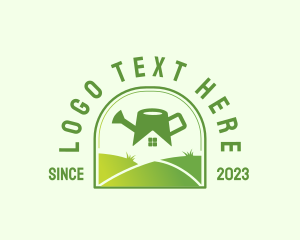 Badge - Lawn Watering Can logo design