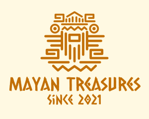 Mayan - Mayan Tribe Sculpture logo design