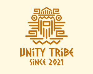 Mayan Tribe Sculpture logo design