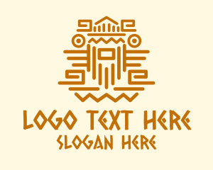 Mayan Tribe Sculpture Logo