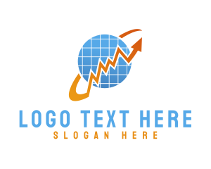 Logistics - Statistics Chart Arrow logo design