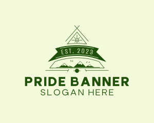 Triangle Mountaineering Banner logo design