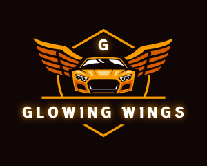 Car Wings Crest logo design