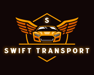 Car Wings Crest logo design