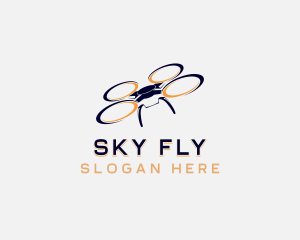 Quadcopter - Drone Aerial Quadcopter logo design