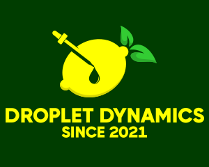 Dropper - Organic Lemon Extract logo design