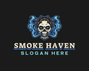 Smoking Skull Gamer logo design