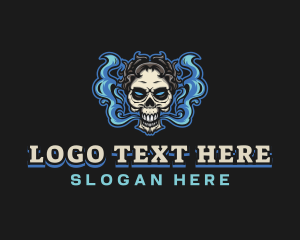 Smoking Skull Gamer Logo