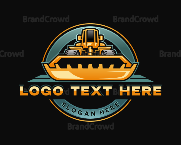 Construction Heavy Equipment Bulldozer Logo