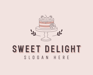 Strawberry Cake Catering logo design