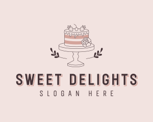 Strawberry Cake Catering logo design