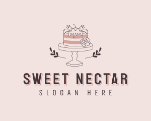 Strawberry Cake Catering logo design