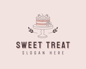 Strawberry Cake Catering logo design