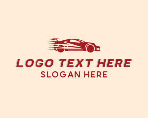 Super Car - Fast Racing Vehicle logo design