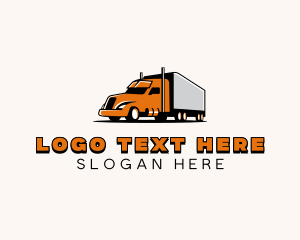 Trucker - Cargo Trailer Truck logo design