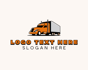 Delivery - Cargo Trailer Truck logo design