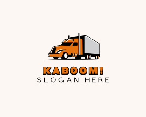 Truckload - Cargo Trailer Truck logo design