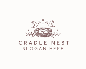 Hummingbird Egg Nest logo design