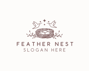 Hummingbird Egg Nest logo design