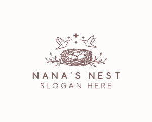 Hummingbird Egg Nest logo design