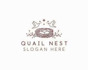 Hummingbird Egg Nest logo design