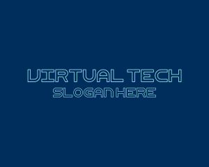 Virtual - Digital Virtual Reality logo design