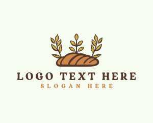 Sugar - Floral Baguette Bread logo design