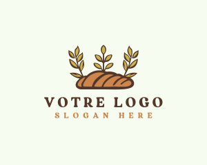 Floral Baguette Bread  Logo