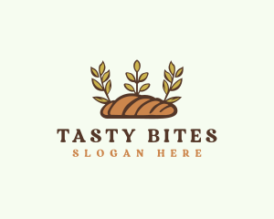 Delicious - Floral Baguette Bread logo design