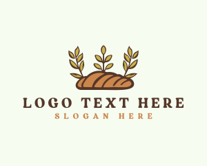 Floral Baguette Bread  Logo