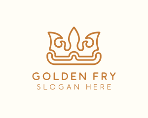 Golden King Crown logo design